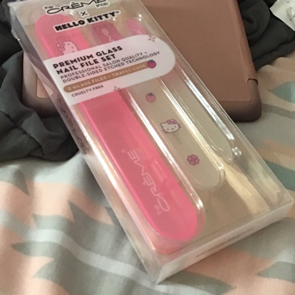 Hello Kitty Pink and Cream Glass Nail File Set